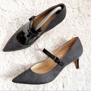 Via Spiga Black and Gray Heels